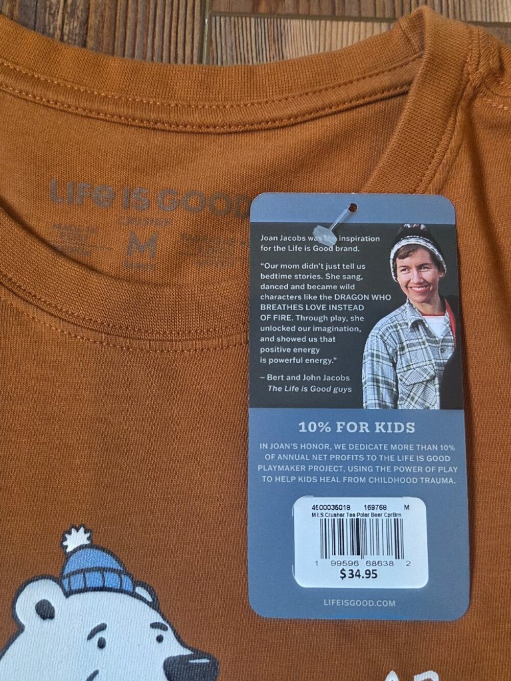 Life is Good Men's Polar Beer Long Sleeve Crusher Tee - Picture 4 of 6